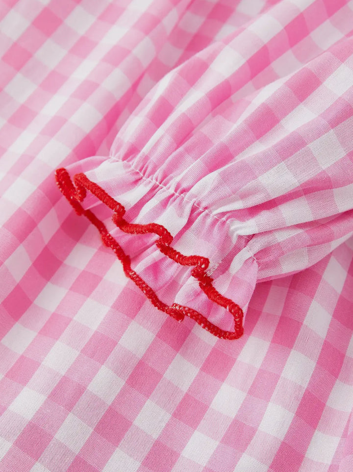 Sweetheart Gingham Smocked Dress