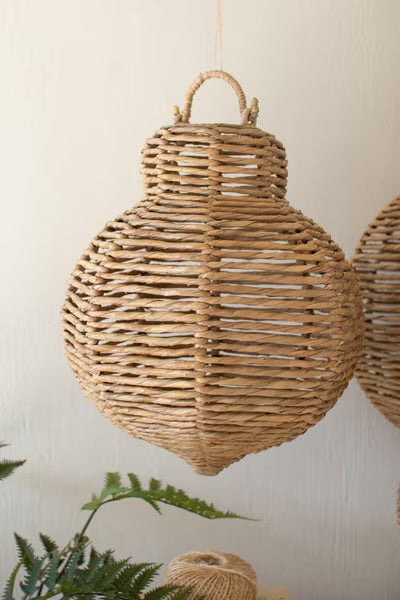Natural Seagrass Hanging Ornaments