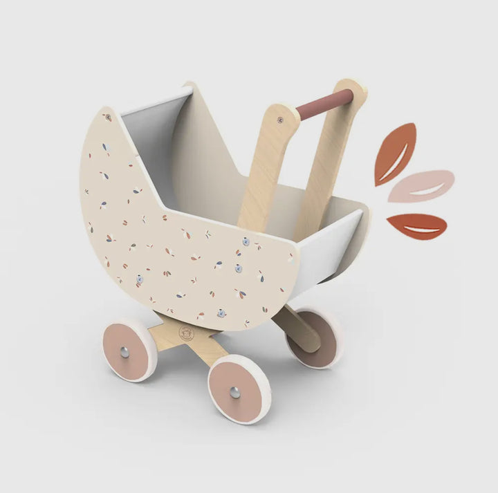 Blossoms & Bows Wooden Doll Pram