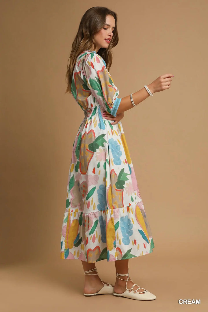 Calista Canvas Midi Dress