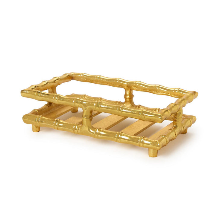 Gold Faux Bamboo Guest Napkin Holder