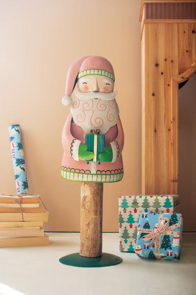 Merry Maker Painted Metal Santa