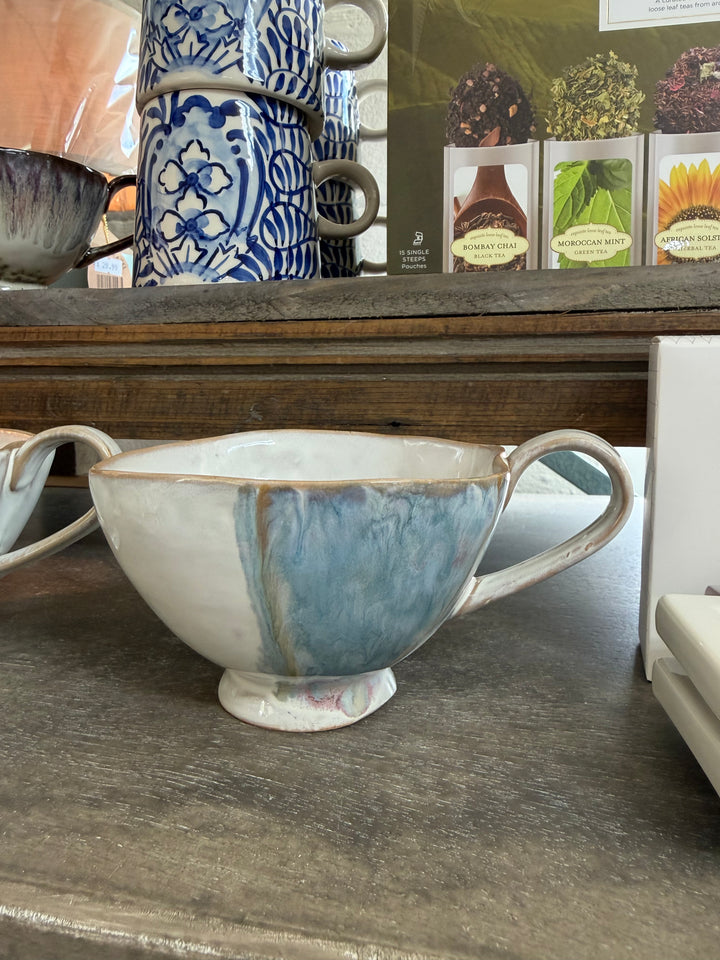 Artisan Footed Stoneware Mug