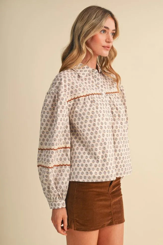 Cottage Charm Printed Blouse