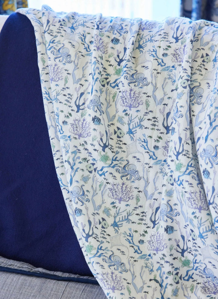 Under the Sea Muslin Shawl Blanket