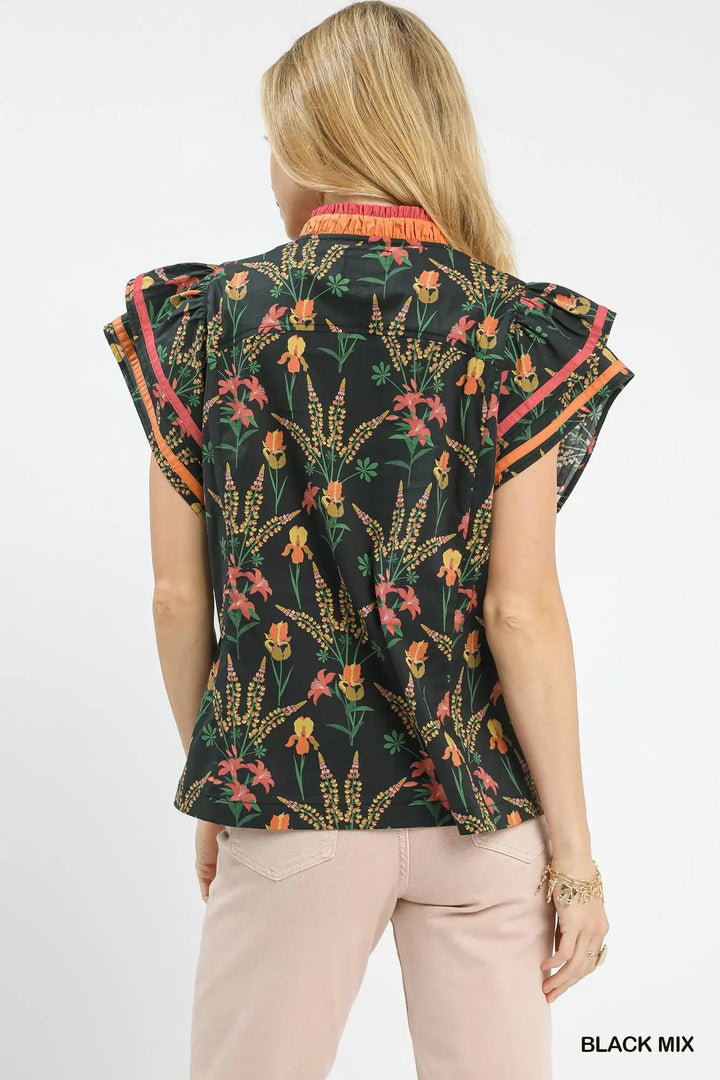 Midnight Wildflower Blouse