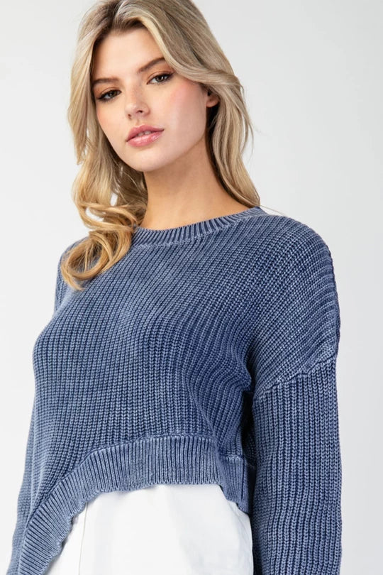 Blue Skies Layered Knit Top