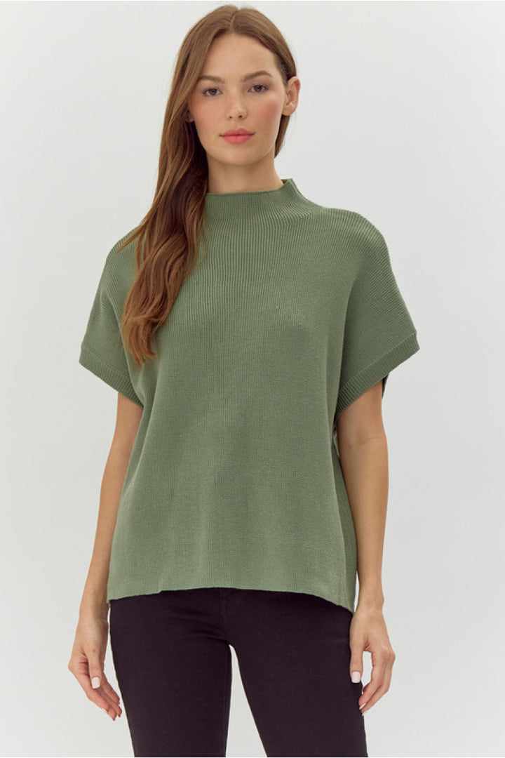 Sage & Simple Mock Neck Sweater Tee