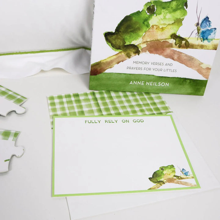 Fully Rely on God Frog Note Card Set