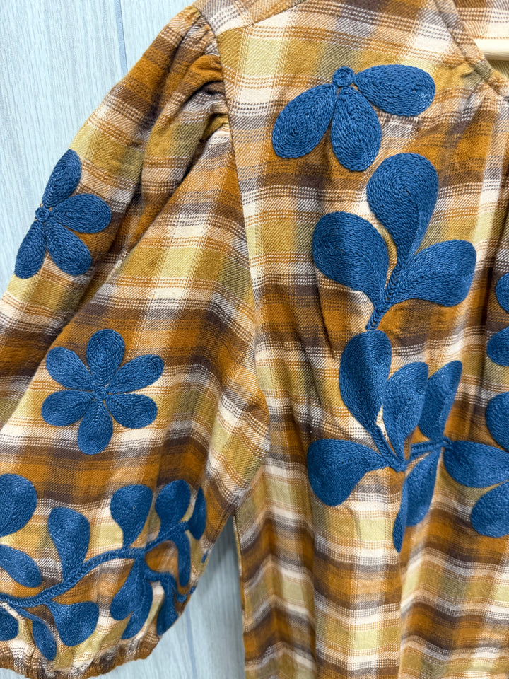 Bluebonnet Fields Embroidered Top