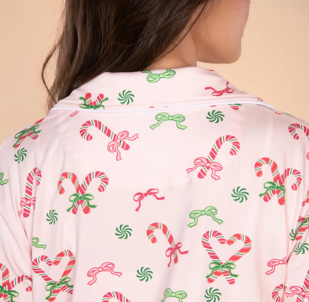 Peppermint Bows Pajama Top