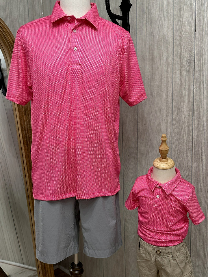 Bright Pink Circle Polo
