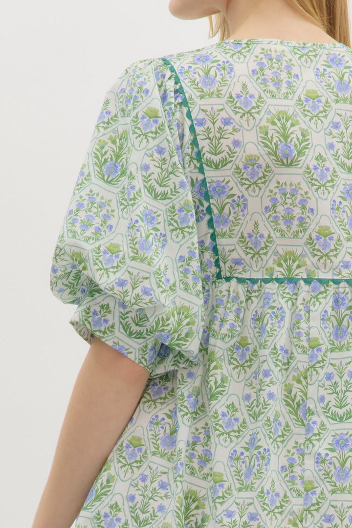 Floral Honeycomb Dress