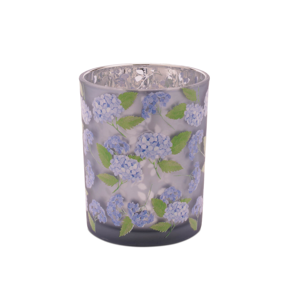 Hydrangea Garden Glass Candle Holder