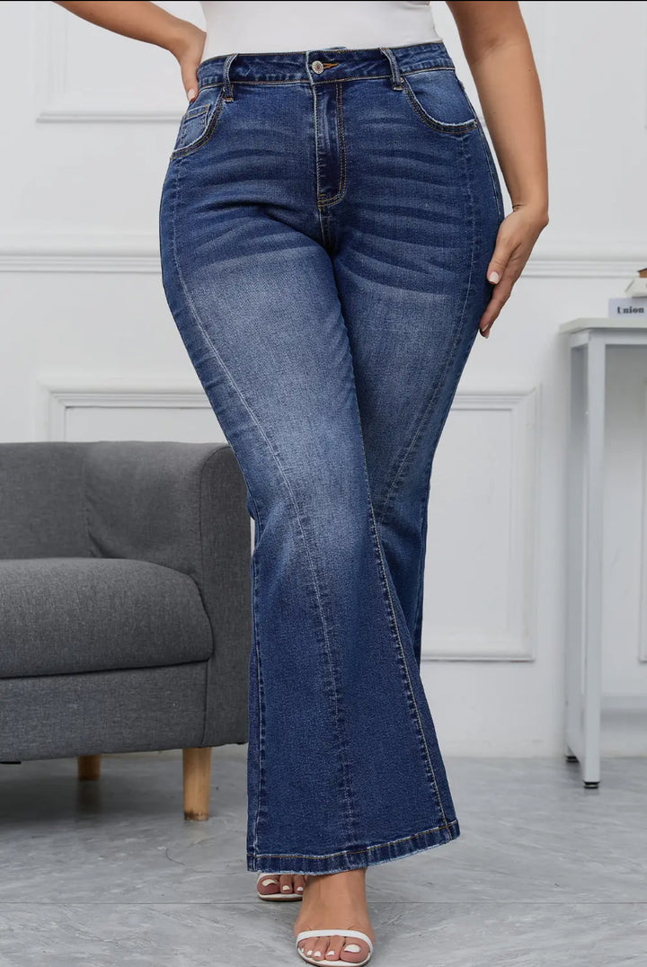 Aila Dark Blue Jeans - Plus