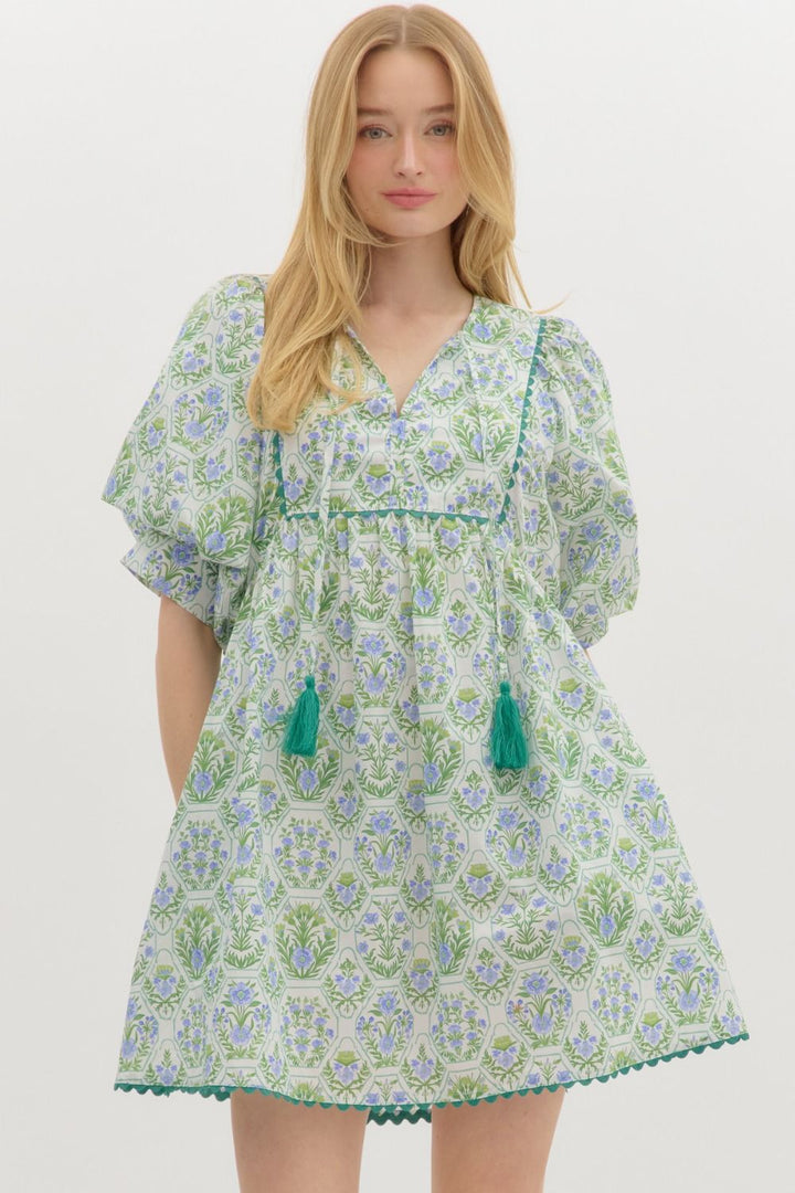 Floral Honeycomb Dress