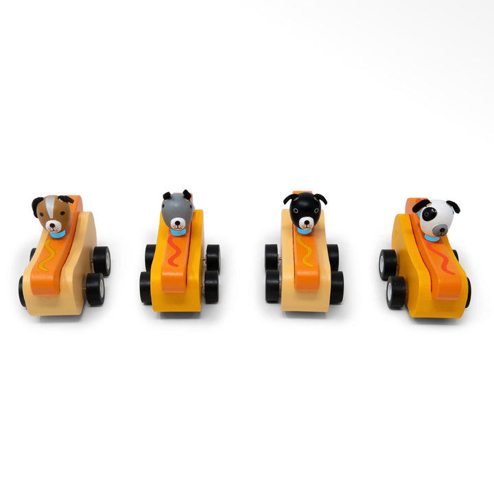 Hot Dogs Pull-Back Racing Toys