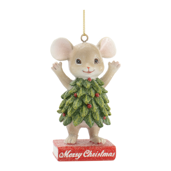 Merry Little Mouse Christmas Tree Ornament