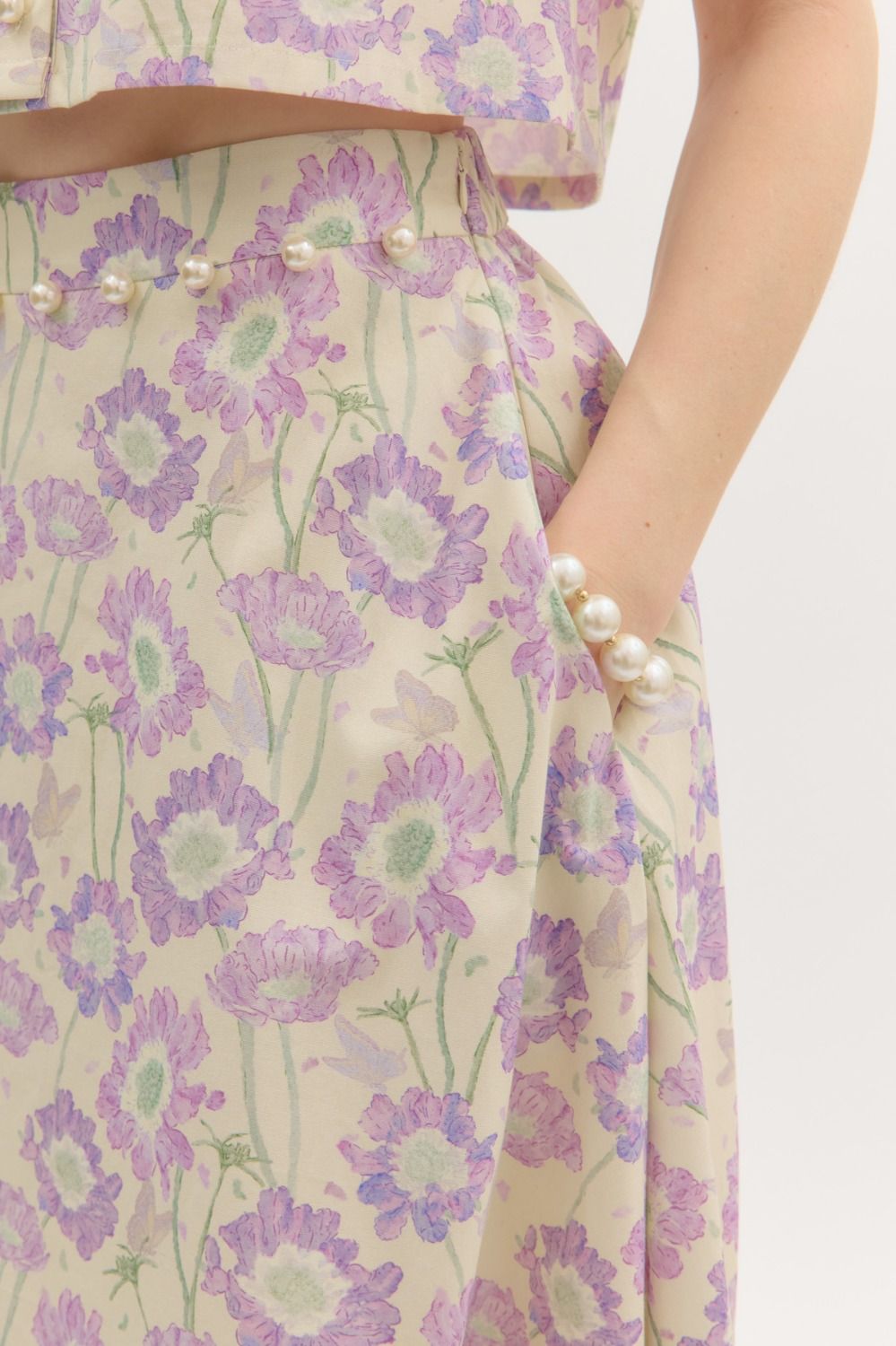Lilac Flowers Skirt