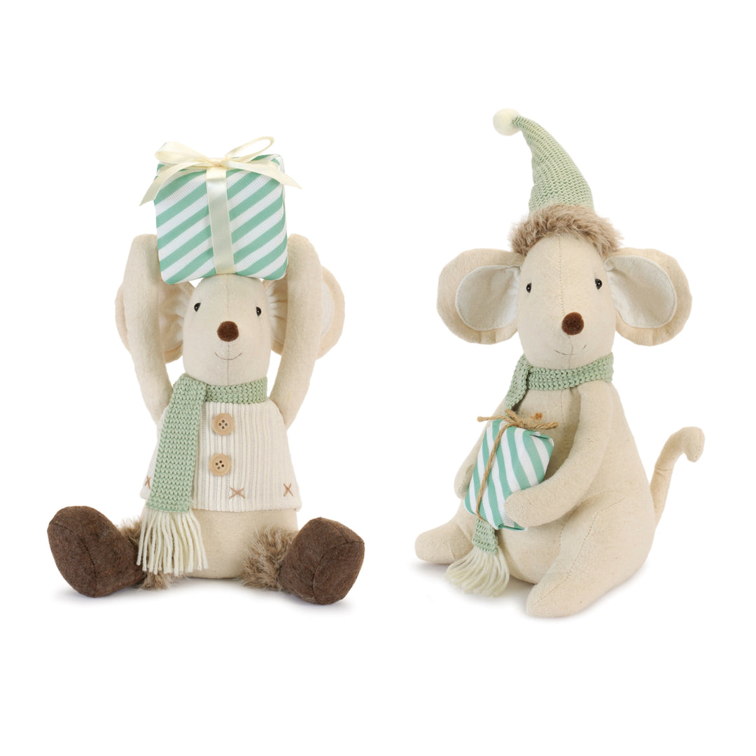 Merry Little Gift-Giving Mice — 12" & 13"