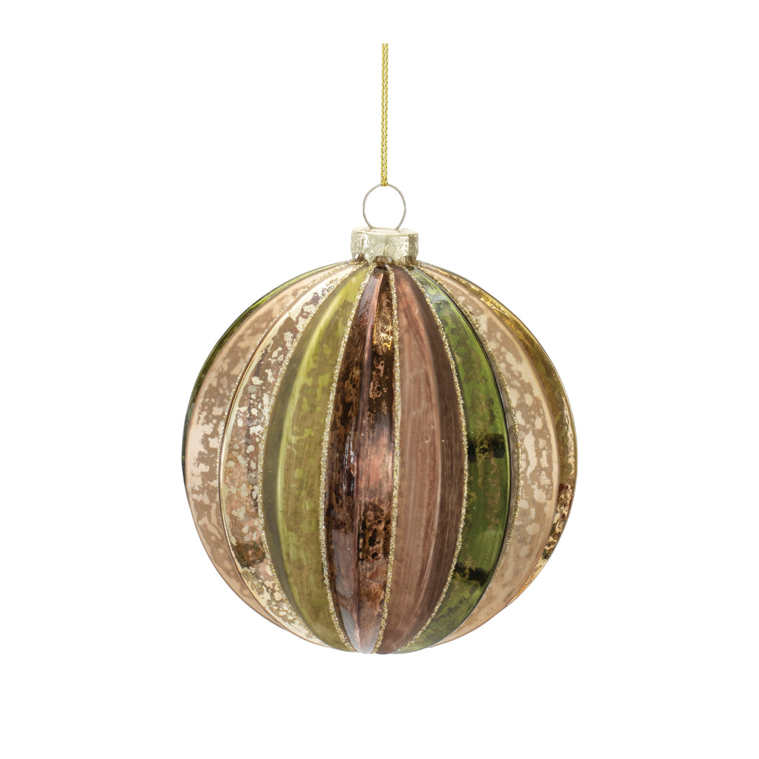 Gilded Olive & Bronze Glass Ornament — Two Styles