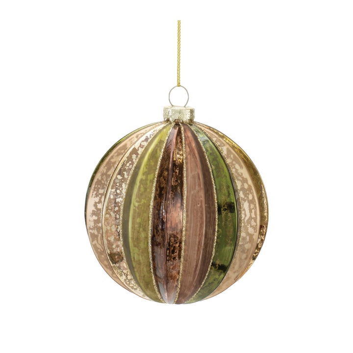 Gilded Olive & Bronze Glass Ornament — Two Styles