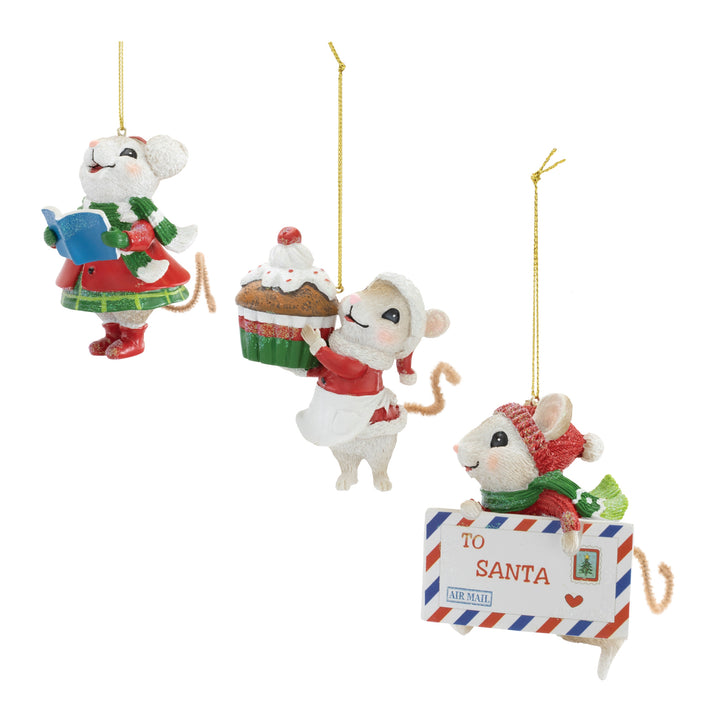 Christmas Cheer Mouse Ornament — Three Charming Styles