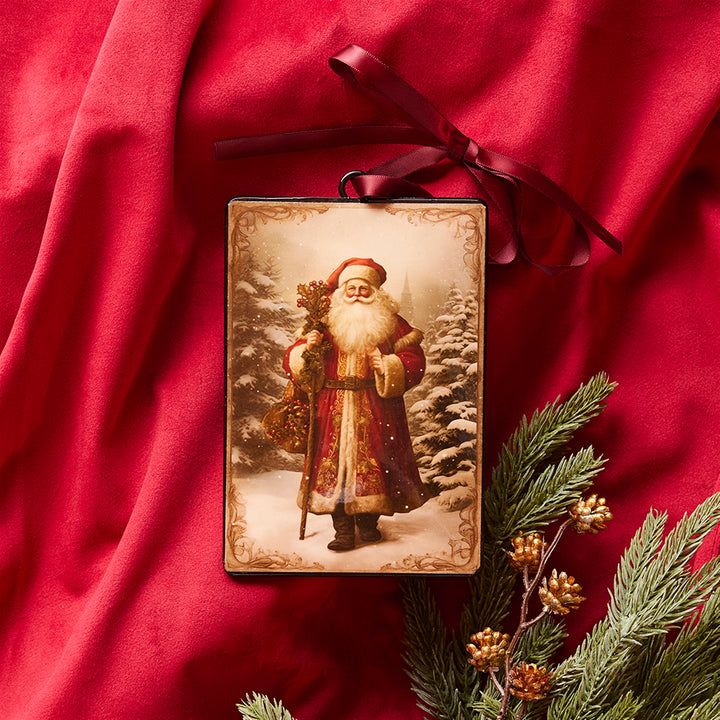 Vintage-Inspired Santa Iron Ornament