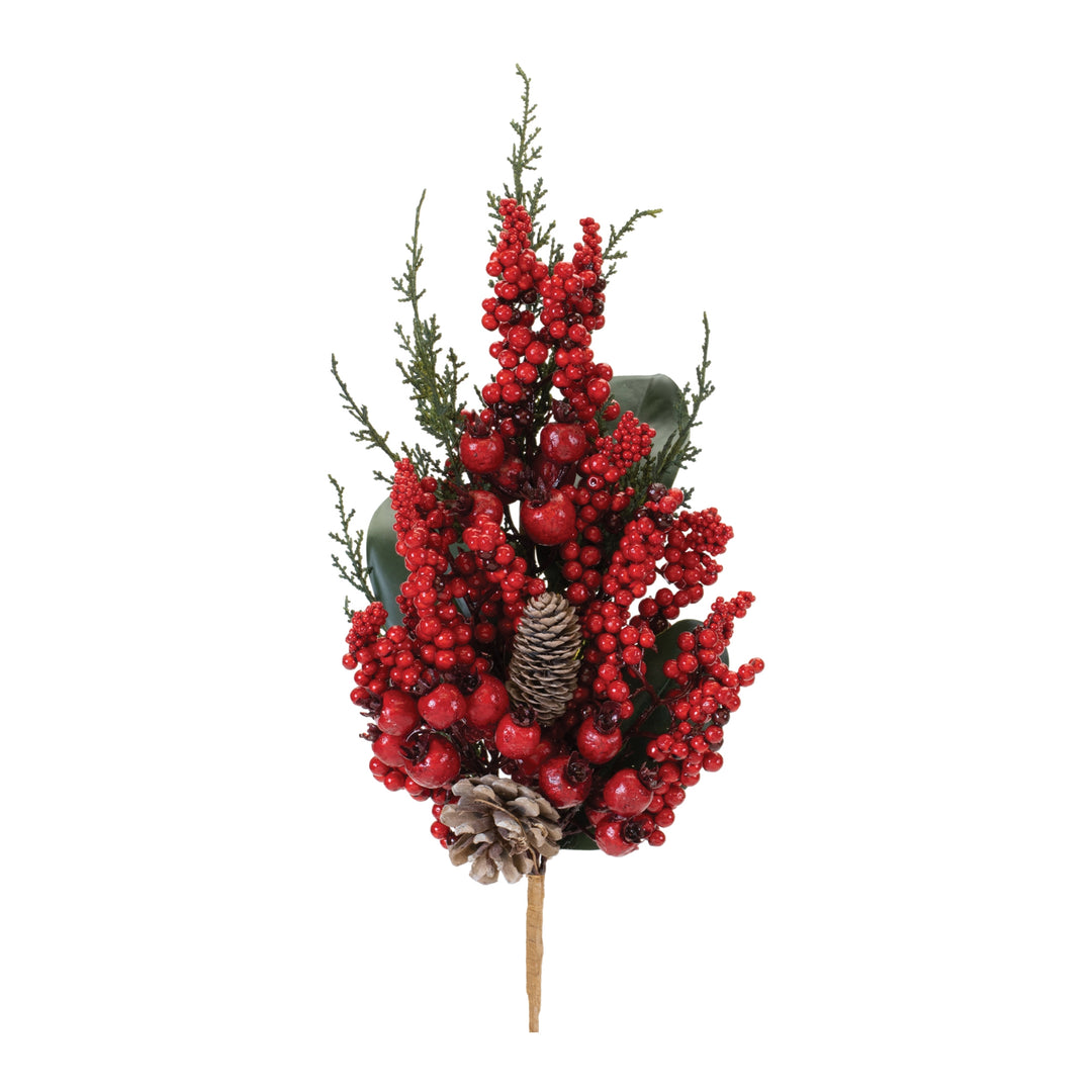 Christmas Pine &amp; Berry Spray — 22"