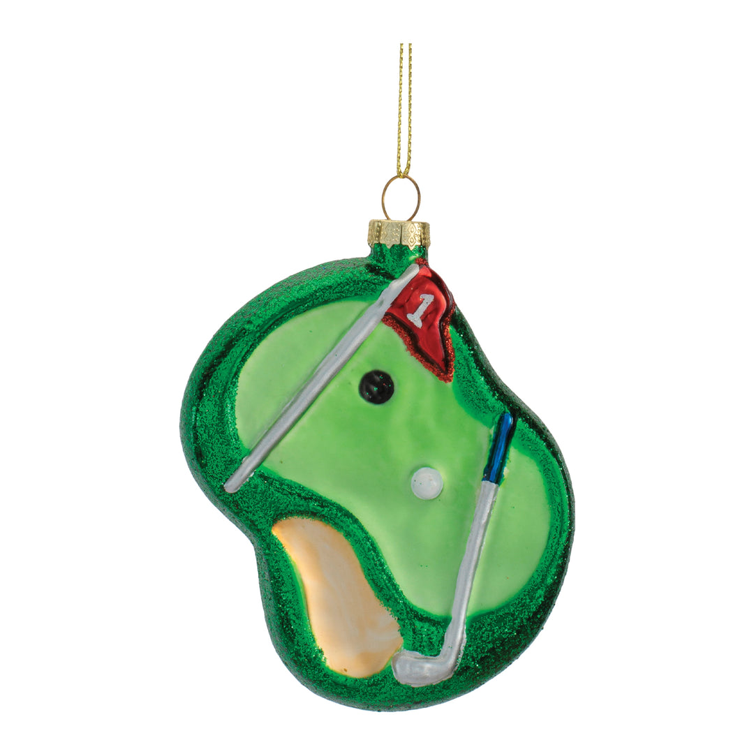 Christmas on the Green Golf Hole Ornament — 3"