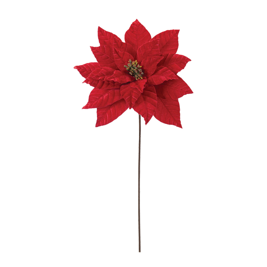 Classic Red Poinsettia Stem – 22″