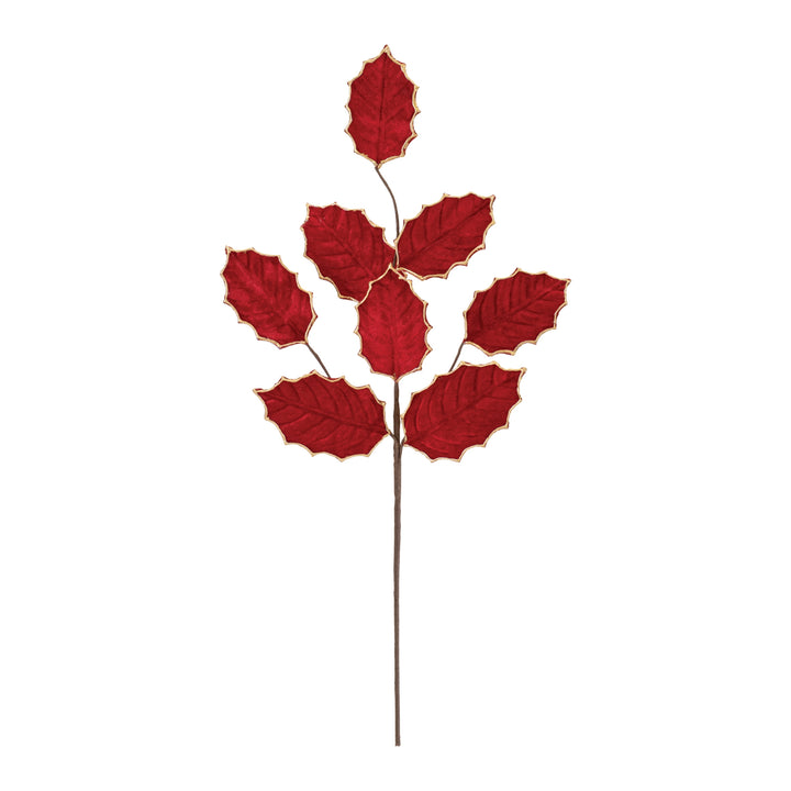 Crimson & Gold Holly Spray – 26″
