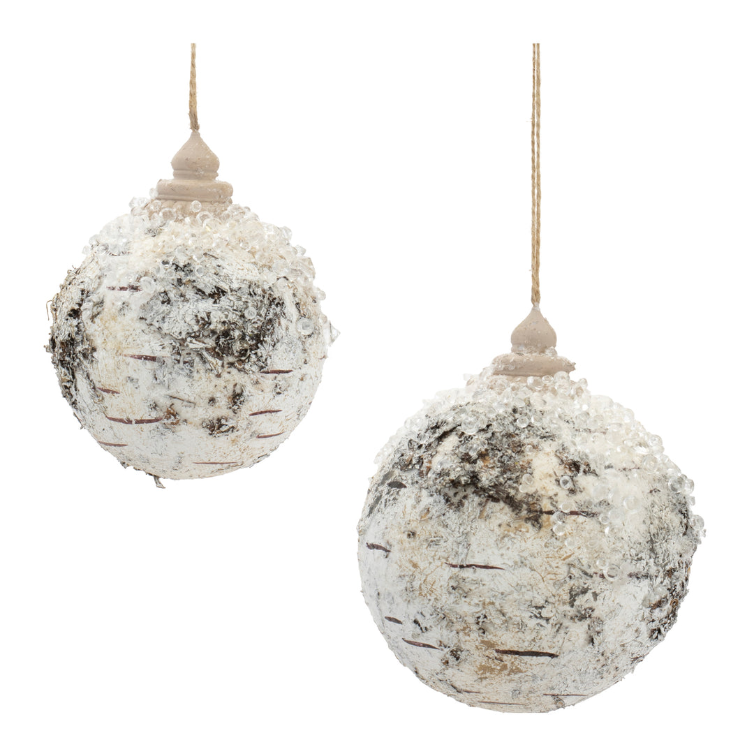 Winter Birch Ball Ornaments