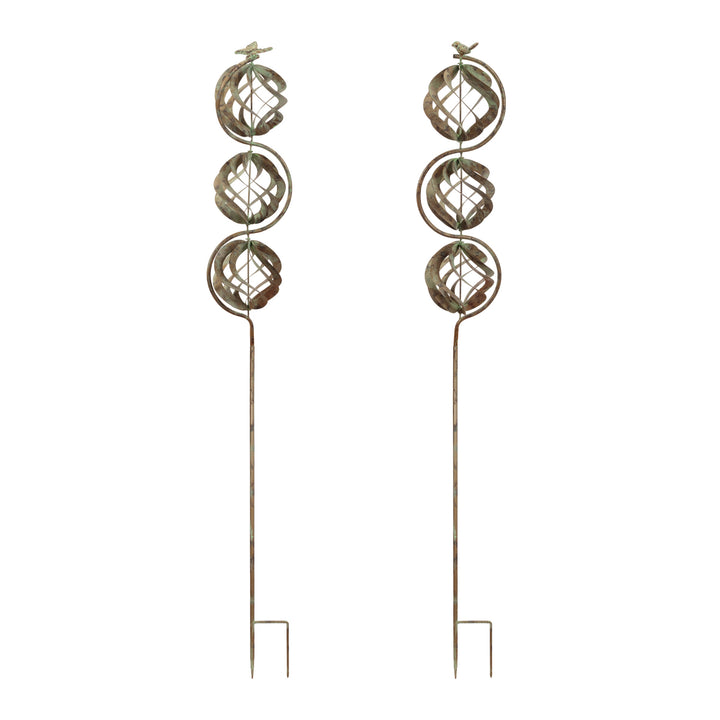 Triple Orb Garden Spinner Stake