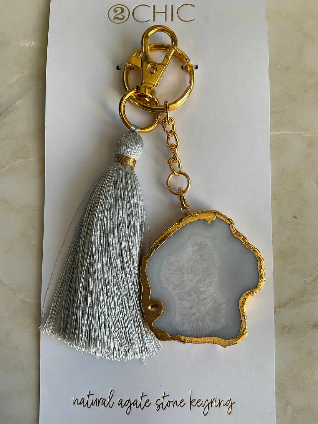 Agate Stone Keychain