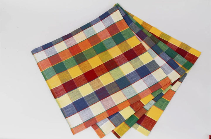 Color Pop Bright Plaid Cotton Napkin