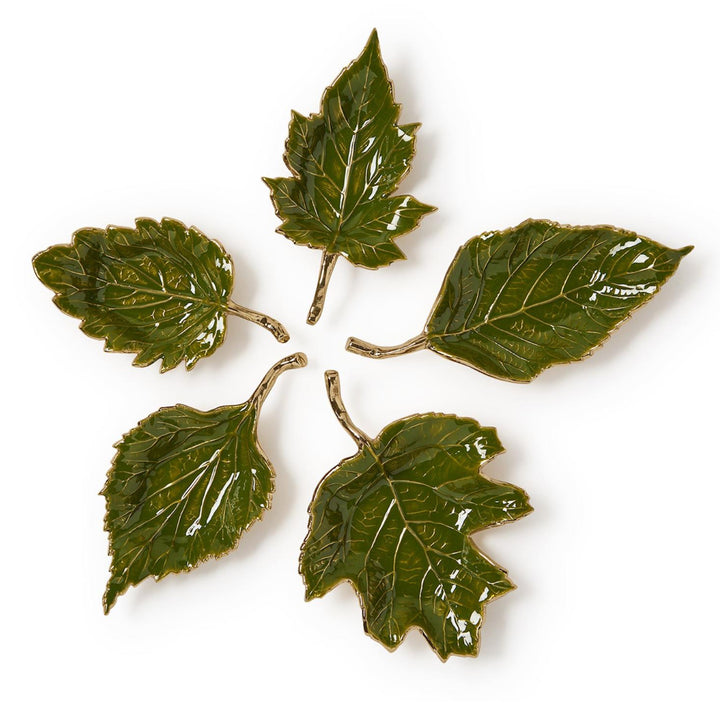 Enamel Leaf Trinket Dish