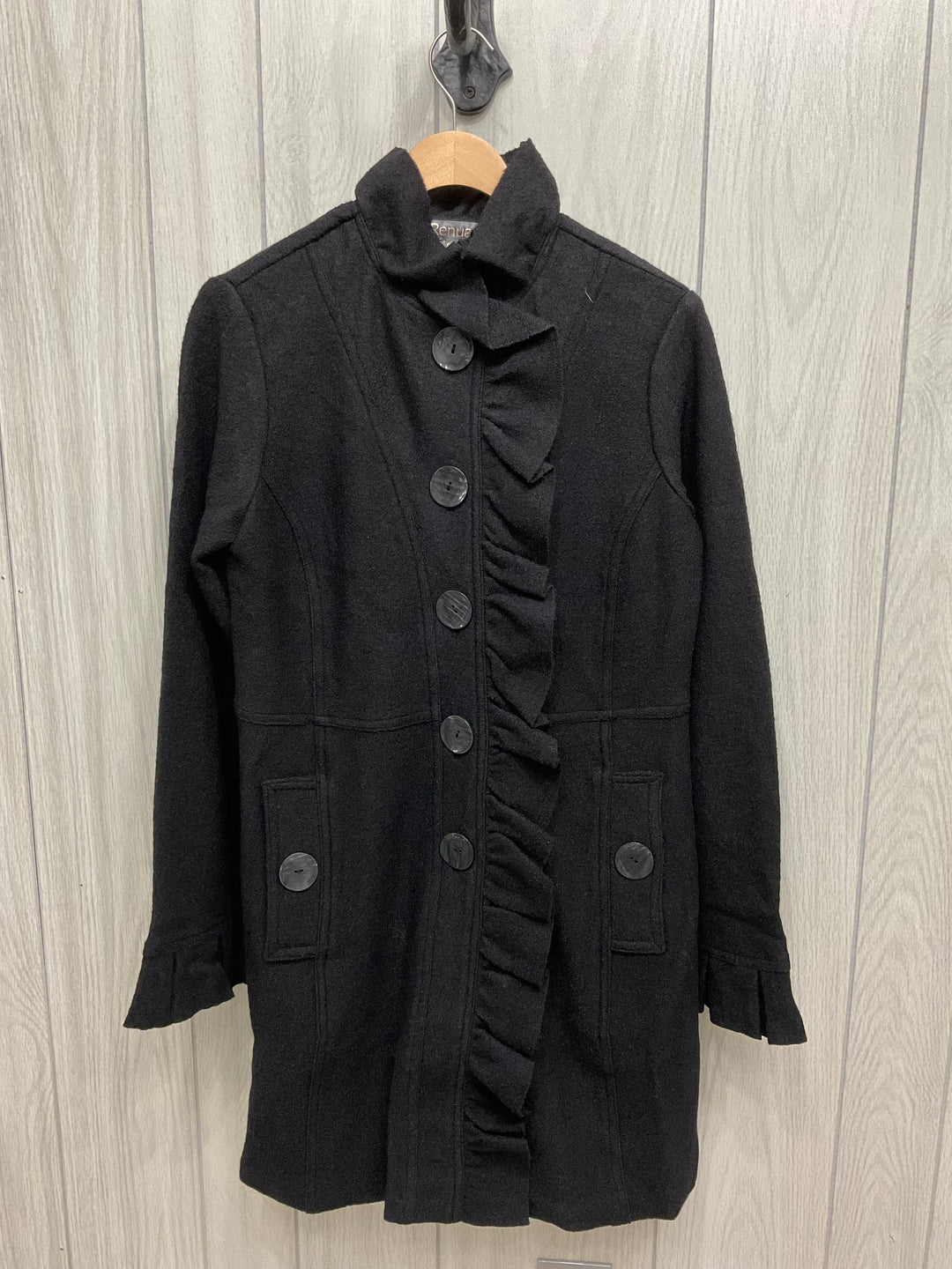 Graceful Ruffle Button Coat