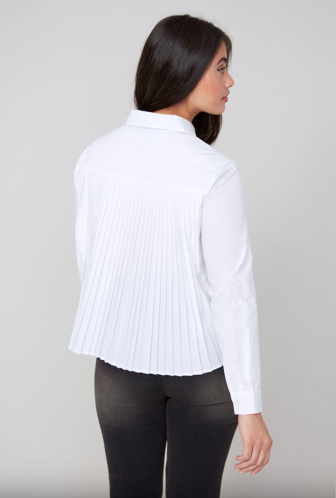 Pleated Perfection Button-Up Blouse