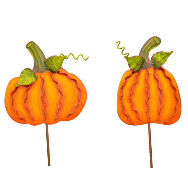 Harvest Pumpkin Decorative Stakes