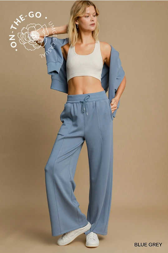 Blue Wide Leg Pants