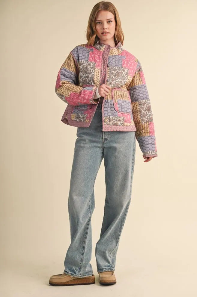 Rosewood Patchwork Quilted Jacket