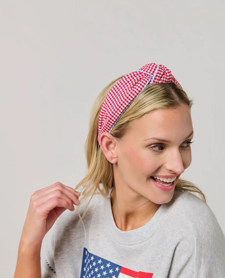 All-American Gingham Knot Headband
