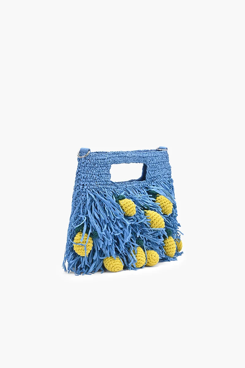 Limoncello Grove Fringed Raffia Bag