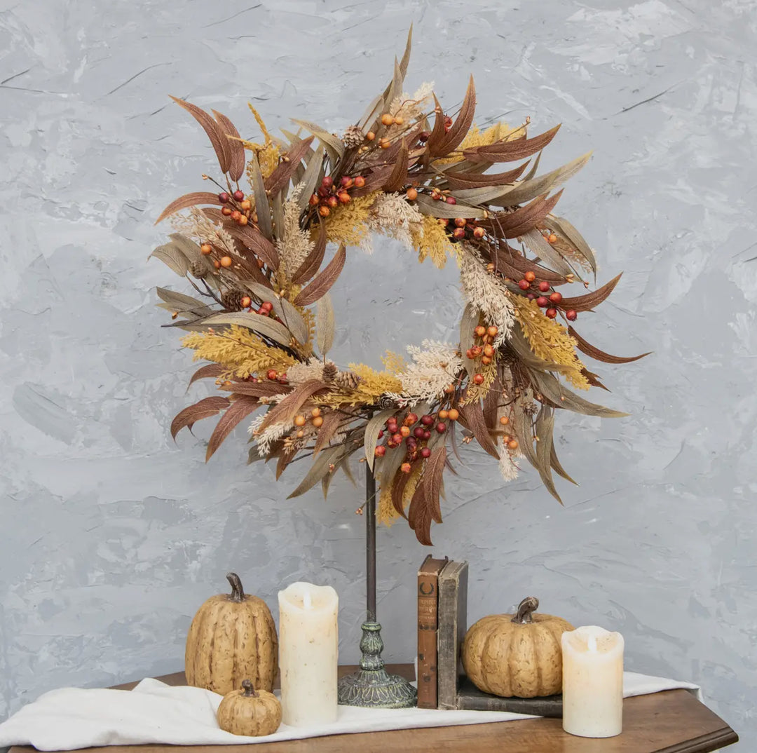 24” Mixed Wheat Wreath