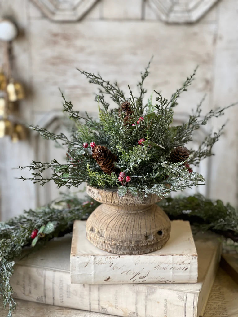 Frosted Cedar & Berry Half Sphere