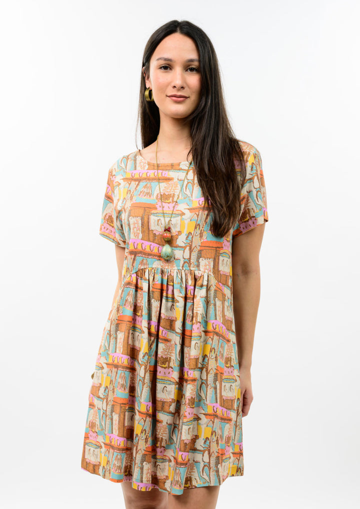 Painted Piazza Babydoll Dress