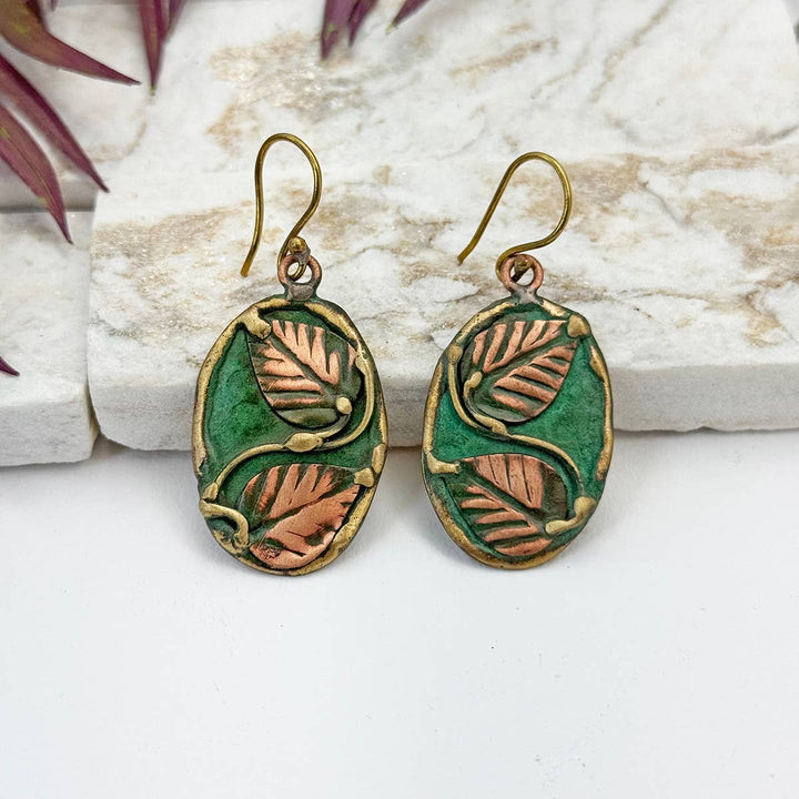 Brass Patina Earrings
