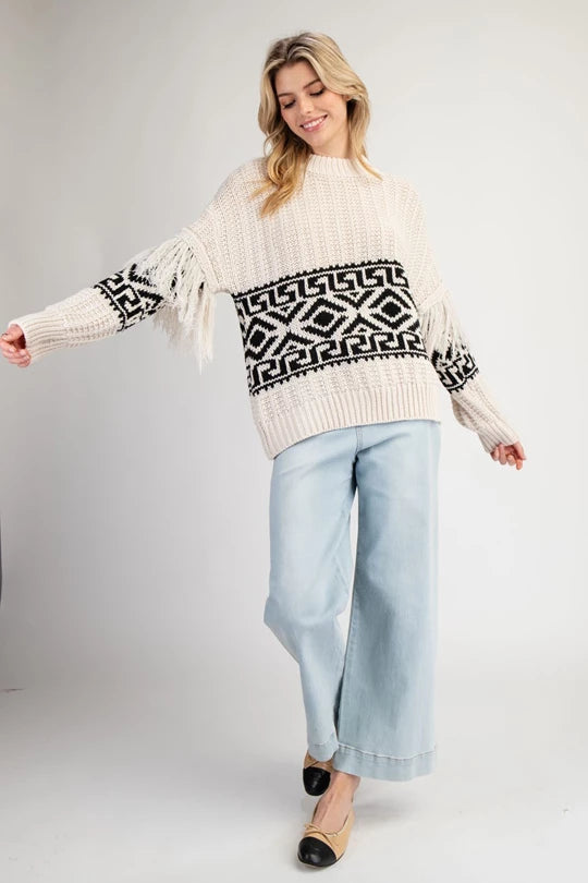 Western Winds Fringe Sweater