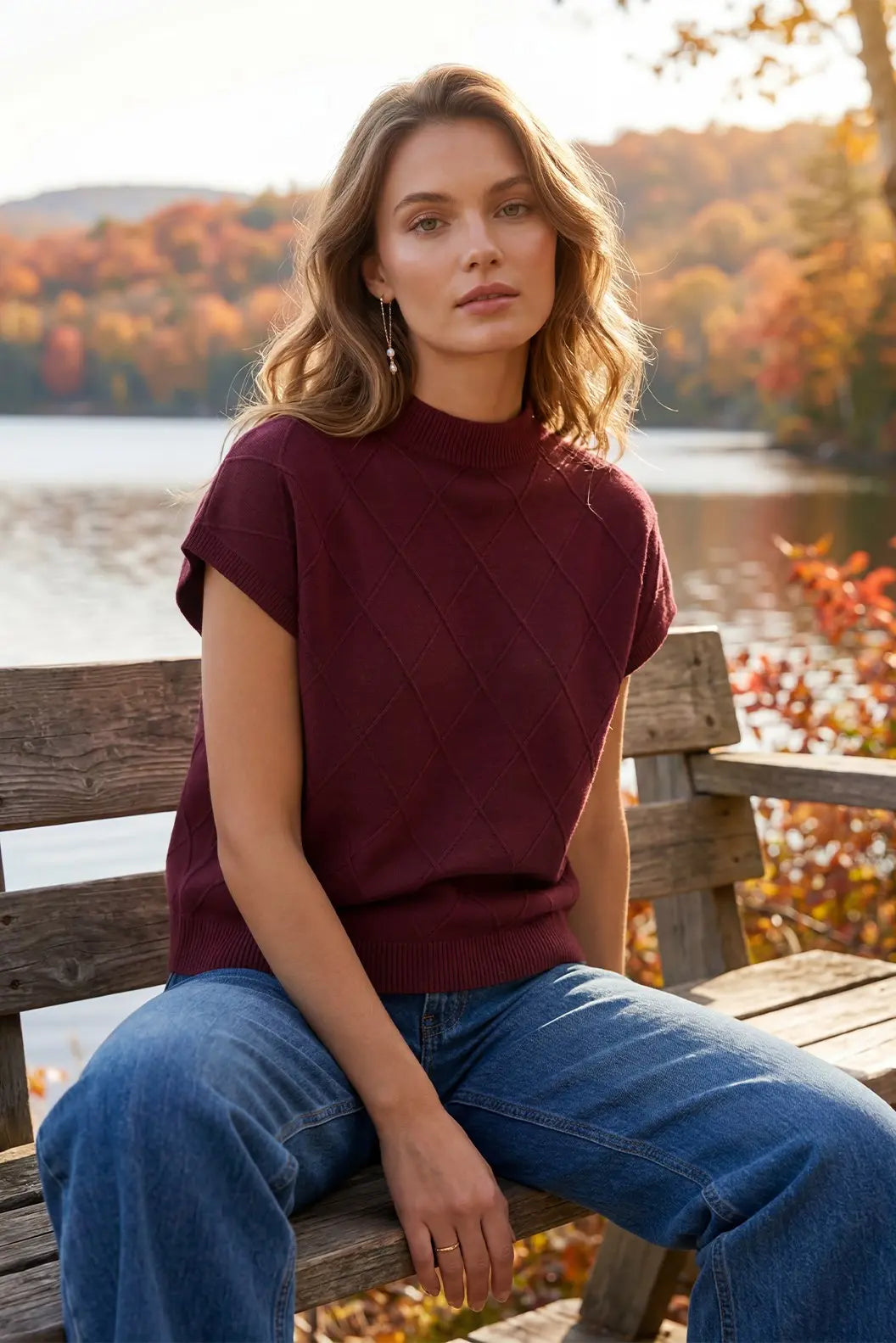 Bordeaux Nights Sweater Top